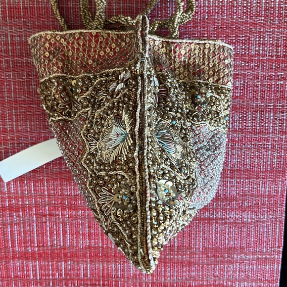 Handmade Wristlet Beaded Sequins Vintage Purse High Quality craftsmanship 9”x 7” - Picture 11 of 11